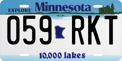 MN license plate 059RKT