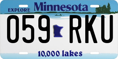 MN license plate 059RKU