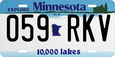 MN license plate 059RKV