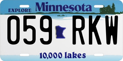 MN license plate 059RKW