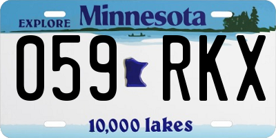 MN license plate 059RKX