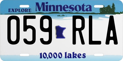 MN license plate 059RLA
