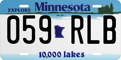 MN license plate 059RLB