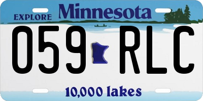 MN license plate 059RLC