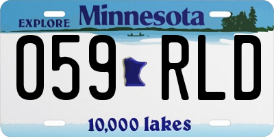 MN license plate 059RLD