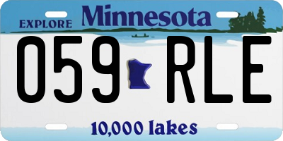 MN license plate 059RLE