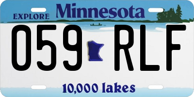 MN license plate 059RLF