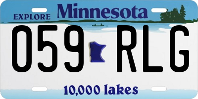 MN license plate 059RLG
