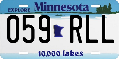 MN license plate 059RLL