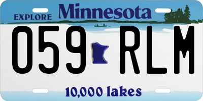 MN license plate 059RLM