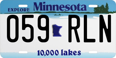 MN license plate 059RLN
