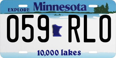 MN license plate 059RLO