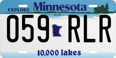 MN license plate 059RLR
