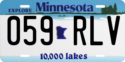 MN license plate 059RLV
