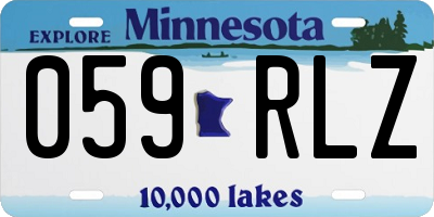 MN license plate 059RLZ