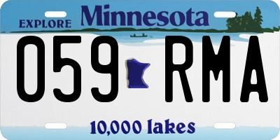 MN license plate 059RMA