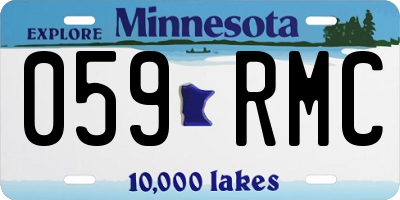 MN license plate 059RMC