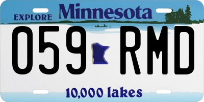MN license plate 059RMD