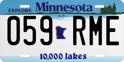 MN license plate 059RME