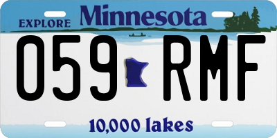 MN license plate 059RMF