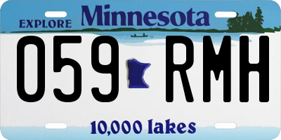 MN license plate 059RMH