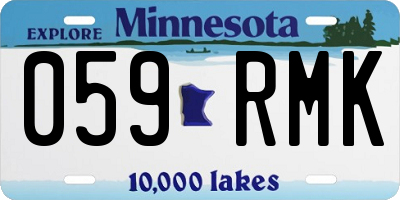 MN license plate 059RMK