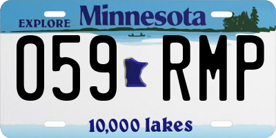 MN license plate 059RMP