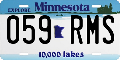 MN license plate 059RMS