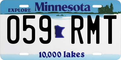 MN license plate 059RMT