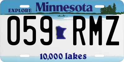 MN license plate 059RMZ