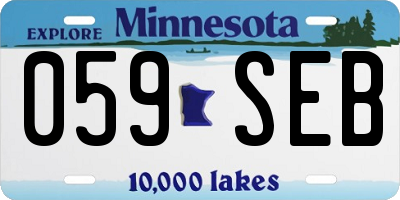 MN license plate 059SEB