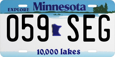 MN license plate 059SEG