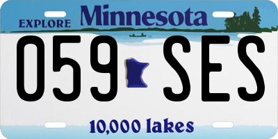 MN license plate 059SES