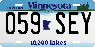 MN license plate 059SEY