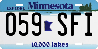 MN license plate 059SFI