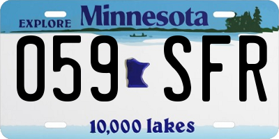 MN license plate 059SFR