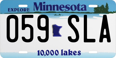 MN license plate 059SLA