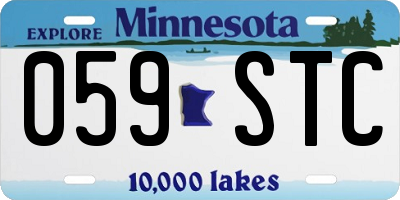 MN license plate 059STC