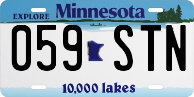 MN license plate 059STN