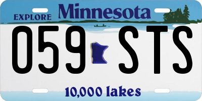 MN license plate 059STS