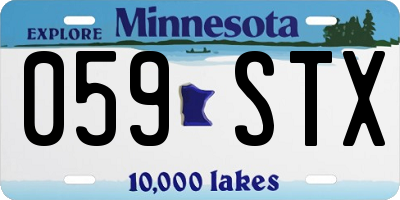 MN license plate 059STX