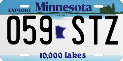 MN license plate 059STZ