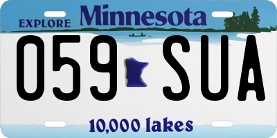 MN license plate 059SUA