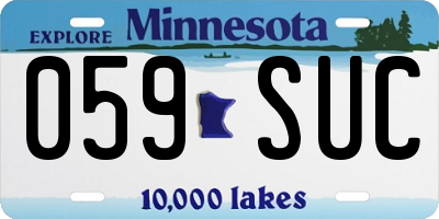 MN license plate 059SUC