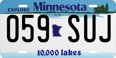 MN license plate 059SUJ
