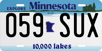 MN license plate 059SUX