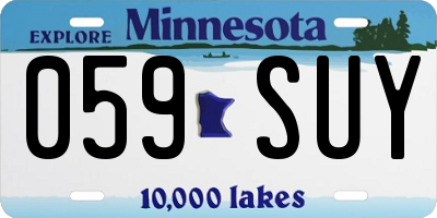 MN license plate 059SUY