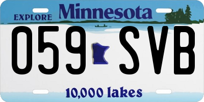 MN license plate 059SVB