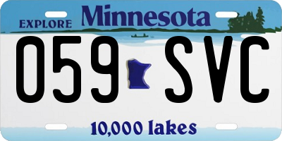 MN license plate 059SVC