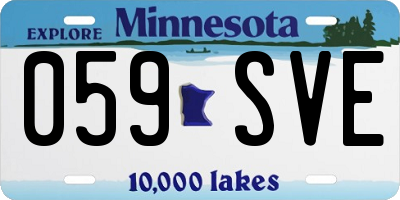MN license plate 059SVE